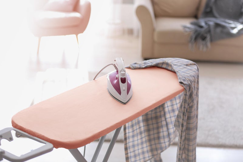 Encasa XO Ironing Board Cover and Pad 54"x15" - 4mm Felt Large Iron Board Cover with Padding - Heat Resistant, Stain-Safe Dye, Non Slip Elastic Bungee Cord Tightening Iron Table Cover Powder Pink - Image 3